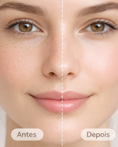 limpeza de pele antes e depois