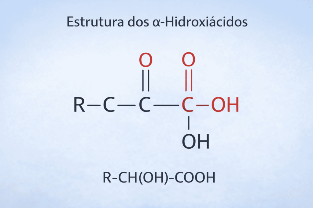 fórmula molecular dos alfa hidroxiácidos usados na dermatologia estética para renovação celular da pele