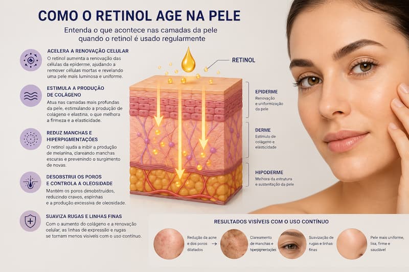 COMO O RETINOL AGE NA PELE